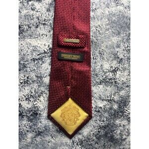 Donald J Trump Signature Collection Red Diamond Neck Tie Gold Bar President